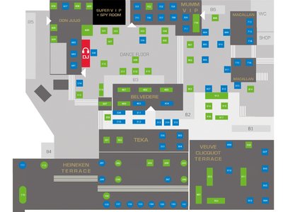 Mapa mesas Opium vip